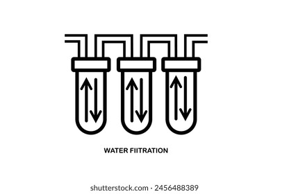 Water treatment icon set vector design