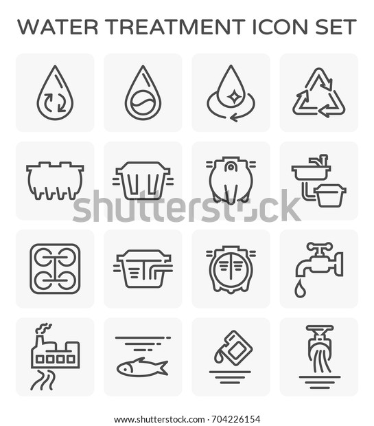 Water Treatment Plant Wastewater Waste Water Stock Vector (Royalty Free ...