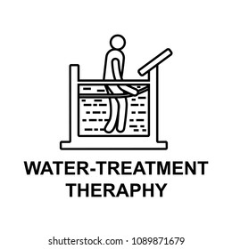 water treatment therapy icon. Element of treatment with name for mobile concept and web apps. Thin line water treatment therapy icon can be used for web and mobile. Premium icon on white background