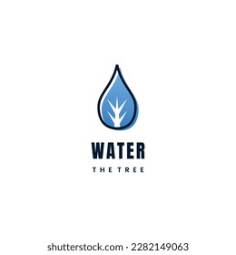 water the tree logo icon template 
