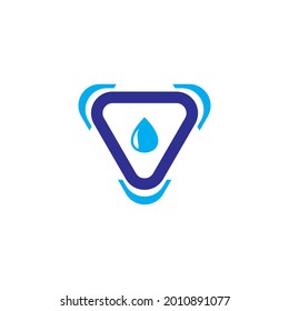 
water triangle of life simple symbol logo vector