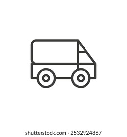 Water truck icon Simple outline vector logo