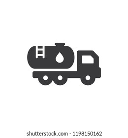 Water Truck Vector Icon 