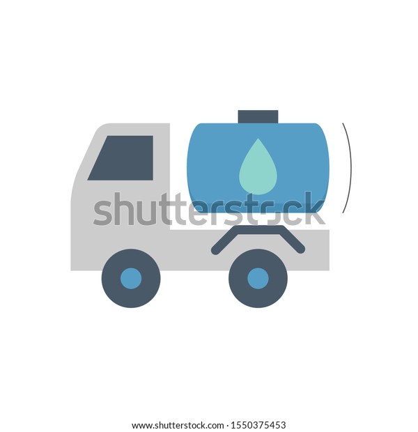 Water Truck Vector Icon Design Water Stock Vector (Royalty Free) 1550375453