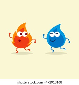 A water trying to catch a fire