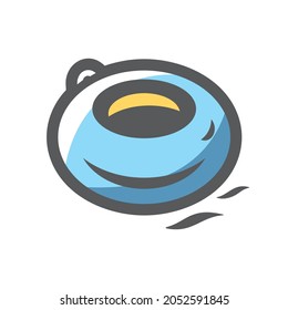 Water Tube riding Vector icon Cartoon illustration