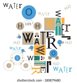 Water typographic.