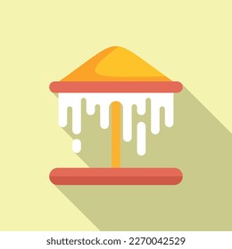 Water umbrella icon flat vector. Water park. Aqua pool