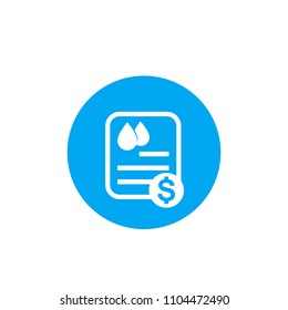 water utility bill icon, vector
