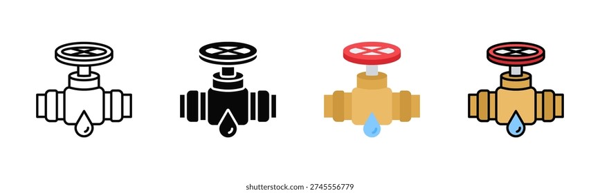 Water Valve Icon Pack In Multiple Styles