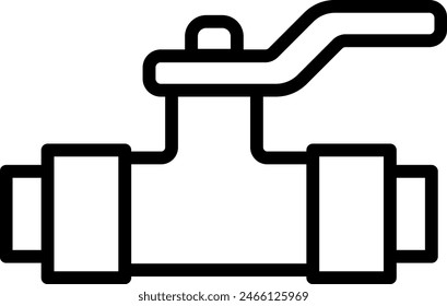 Water valve icon. Plumber pipe of plumbing device illustration.