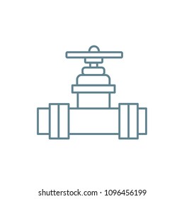 Water valve linear icon concept. Water valve line vector sign, symbol, illustration.