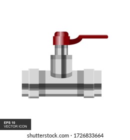 Water valve pump icon opens. Cartoon illustration of an open logo icon of an insulated valve water pump icon on a white background