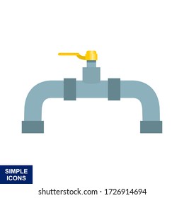 Water valve pump icon opens. Cartoon illustration of an open logo icon of an insulated valve water pump icon on a white background