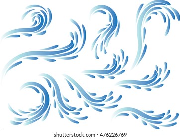 water vector design set