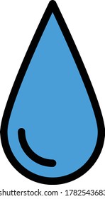 icono de color plano del vector de agua 