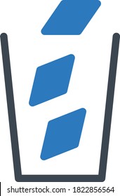 water vector glyph color icon 