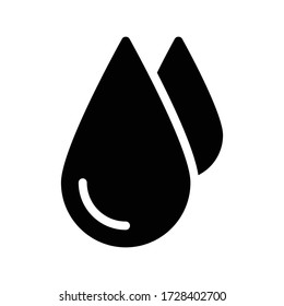 icono plano de glifo vector de agua 