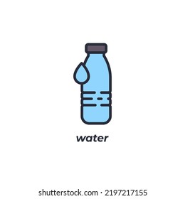 water vector icon. Colorful flat design vector illustration. Vector graphics