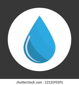 Water vector icon. Drop logo template. Company emblem design. Abstract blue symbol on white background. Vectors