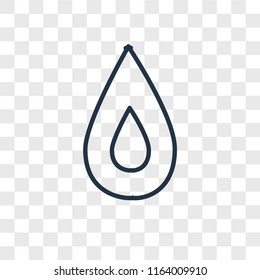 Water vector icon isolated on transparent background, Water logo concept