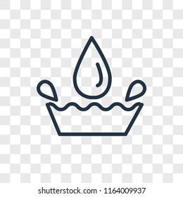 Water vector icon isolated on transparent background, Water logo concept