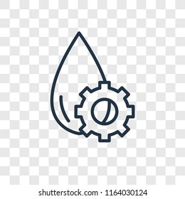 Water vector icon isolated on transparent background, Water logo concept