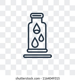 Water vector icon isolated on transparent background, Water logo concept