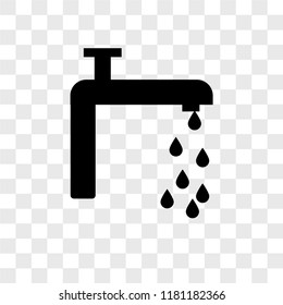 Water vector icon isolated on transparent background, Water logo concept