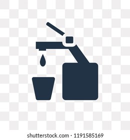Water vector icon isolated on transparent background, Water transparency concept can be used web and mobile