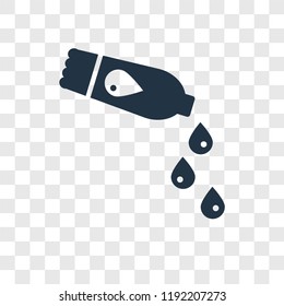 Water vector icon isolated on transparent background, Water transparency logo concept
