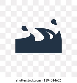 Water vector icon isolated on transparent background, Water transparency concept can be used web and mobile