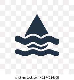 Water vector icon isolated on transparent background, Water transparency concept can be used web and mobile
