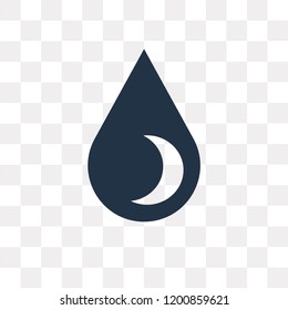 Water vector icon isolated on transparent background, Water transparency concept can be used web and mobile
