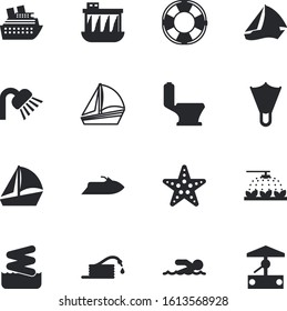 water vector icon set such as: wellspring, trailer, fit, decoration, outdoor, bath, industrial, wash, energy, aquatic, bowl, head, traditional, saver, electricity, showering, fitness, lavatory