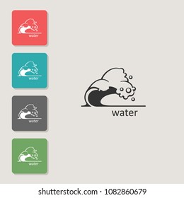 Water - vector icon. Symbol for web, infographics, print design and mobile UX/UI kit. Vector illustration, EPS10.