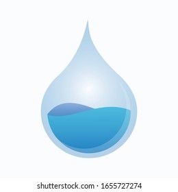 water vector illustration design with wave. water icon design. water logo design.