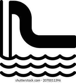 ilustración de Water Vector en un fondo transparente. Símbolos de calidad premium. Icono vector glifos para concepto y diseño gráfico.