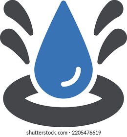 ilustración de Water Vector en un fondo transparente. Símbolos de calidad superior. Iconos vectoriales de glifos para diseño de conceptos y gráficos.