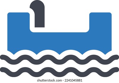 water Vector illustration on a transparent background. Premium quality symmbols. Glyphs vector icons for concept and graphic design. 
