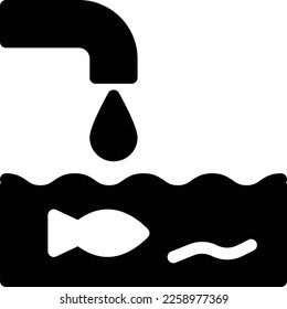 ilustración de Water Vector en un fondo transparente. Símbolos de calidad superior. Iconos vectoriales de glifos para diseño de conceptos y gráficos. 
