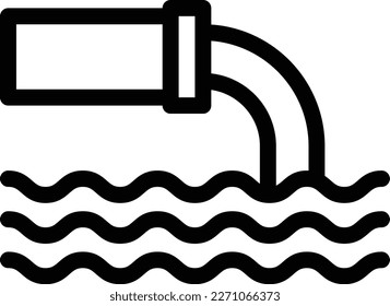 water Vector illustration on a transparent background. Premium quality symmbols. Thin line vector icons for concept and graphic design.