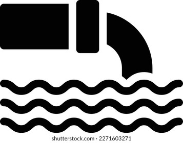 agua   Ilustración vectorial en un fondo transparente. Símbolos de calidad superior. Iconos vectoriales de glifos para diseño de conceptos y gráficos.