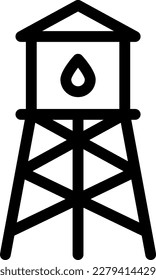 water  Vector illustration on a transparent background. Premium quality symmbols. Thin line vector icons for concept and graphic design.