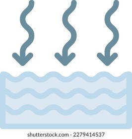 water Vector illustration on a transparent background. Premium quality symmbols. Line Color vector icons for concept and graphic design. 
