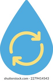 water Vector illustration on a transparent background. Premium quality symmbols. Line Color vector icons for concept and graphic design. 
