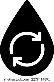 water  Vector illustration on a transparent background. Premium quality symmbols. Glyphs vector icons for concept and graphic design.