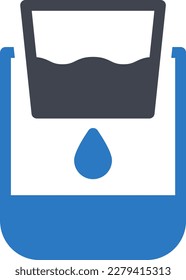 water Vector illustration on a transparent background. Premium quality symmbols. Glyphs vector icons for concept and graphic design. 