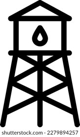 water Vector illustration on a transparent background. Premium quality symmbols. Thin line vector icons for concept and graphic design. 
