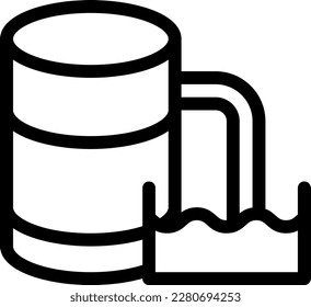 water Vector illustration on a transparent background. Premium quality symmbols. Thin line vector icons for concept and graphic design. 
